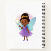 Carnet Personalized Black Fairy Girl Notebook (Dos)