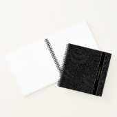 Carnet Personalized Black Floral Pattern (Intérieur)