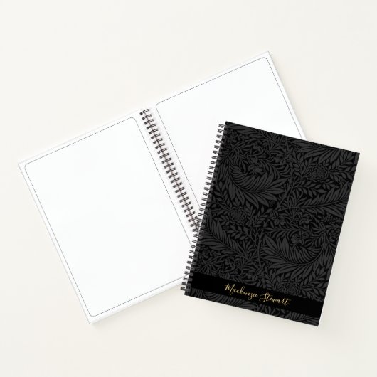 Carnet Personalized Black Floral Pattern (Intérieur)