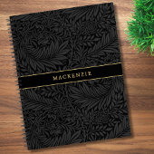 Carnet Personalized Black Floral Pattern
