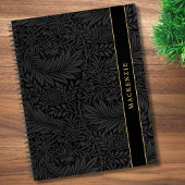 Carnet Personalized Black Floral Pattern