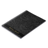Carnet Personalized Black Floral Pattern (Côté gauche)