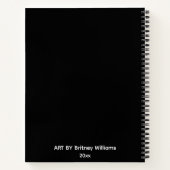 Carnet Personalized Black golden Artist Sketchbook (Dos)
