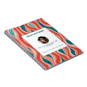 Carnet Personalized Blue and Red Wave Patterned  (Côté Droit)