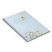 Carnet Personalized Blue Daisy Notebook (Côté Droit)