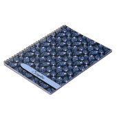 Carnet Personalized Blue Peacock Feather Notebook (Côté gauche)