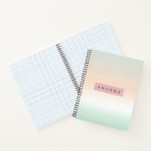 Carnet Personalized Blush and Mint Pastel Ombre  (Intérieur)