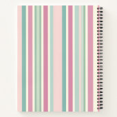 Carnet Personalized Blush Mint Pastel Stripes (Dos)