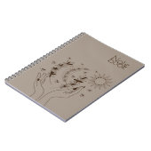 Carnet Personalized Boho Moon & Sun Spiral Notebook (Côté gauche)
