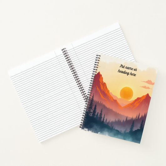 Carnet Personalized Boho Mountain Sunset 2 (Intérieur)