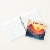 Carnet Personalized Boho Mountains at Sunrise (Intérieur)