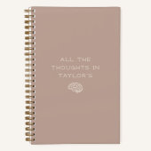 Carnet Personalized Brain Dump List Thoughts Dusty Rose (Recto)