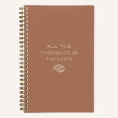 Carnet Personalized Brain Dump List Thoughts Terracotta (Recto)