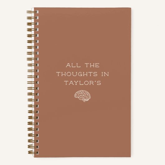 Carnet Personalized Brain Dump List Thoughts Terracotta (Recto)