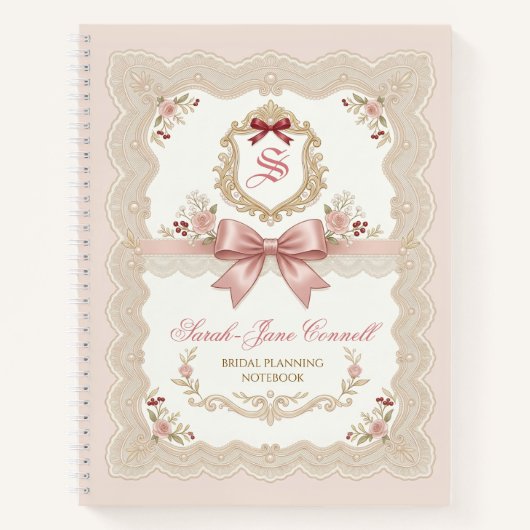 Carnet Personalized Bridal Wedding Planning Notebook (Devant)