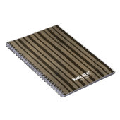 Carnet Personalized Brown Stripes Spiral Notebook (Côté Droit)