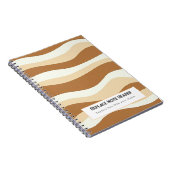Carnet Personalized Brown Wave Patterned  (Côté Droit)