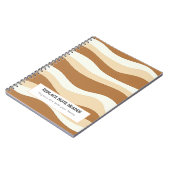 Carnet Personalized Brown Wave Patterned  (Côté gauche)