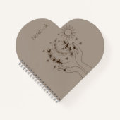 Carnet Personalized Celestial Floral Spiral Notebook (Devant)