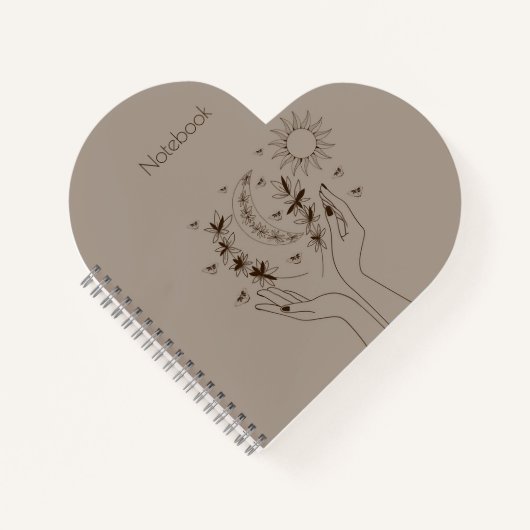 Carnet Personalized Celestial Floral Spiral Notebook (Devant)