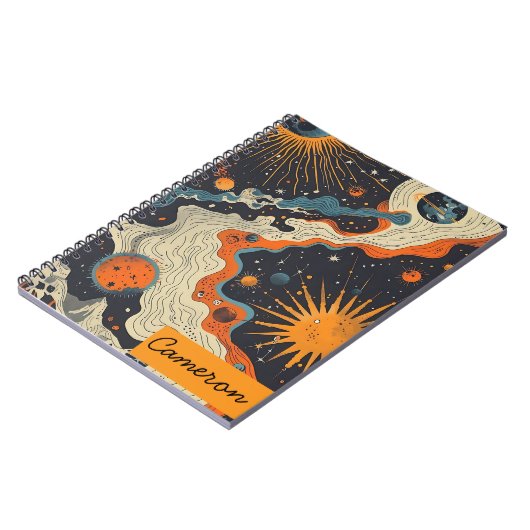 Carnet Personalized Celestial Notebook – Custom Name (Côté gauche)