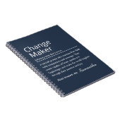 Carnet Personalized Change Maker Definition (Côté Droit)