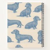Carnet Personalized Charming Elegant Dachshund Pattern (Dos)