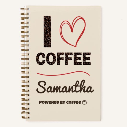 Carnet Personalized Coffee Lover Notebook (Recto)