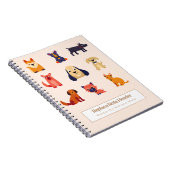 Carnet Personalized Colorful Cute Dogs Notebook (Côté Droit)