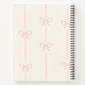 Carnet Personalized Coquette Blush Pink Bow Ribbon (Dos)