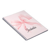 Carnet Personalized Coquette Pink Bow Girl (Côté Droit)