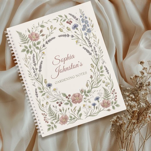 Carnet Personalized Cottage Garden Notebook