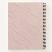 Carnet Personalized cozy pink fuzzy faux fur texture (Dos)