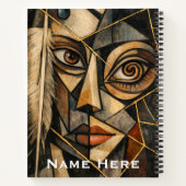 Carnet Personalized Cubism Charcoal Portrait Sketchbook (Dos)