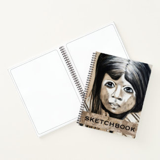 Carnet Personalized Cubism Charcoal Portrait Sketchbook