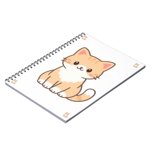 Carnet Personalized Cute Cat Gift – Custom Pet Name Minim (Côté gauche)