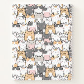 Carnet Personalized Cute Cat Pattern Sketchbook (Dos)