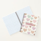 Carnet Personalized Cute Minimal Heart Pastel (Intérieur)