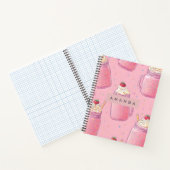 Carnet Personalized Cute Pink Milkshake Sprinkles (Intérieur)