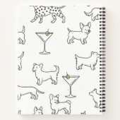 Carnet Personalized Cute Playful Dogs & Martinis (Dos)