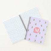 Carnet Personalized Cute Striped Holiday Christmas Holly  (Intérieur)