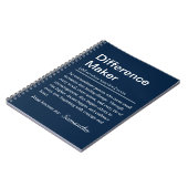 Carnet Personalized Difference Maker Definition (Côté gauche)