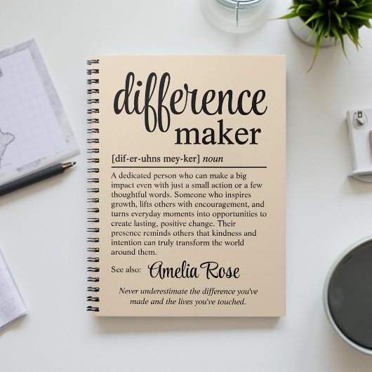 Carnet Personalized Difference Maker Definition