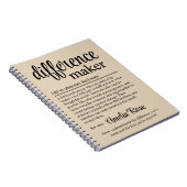 Carnet Personalized Difference Maker Definition (Côté Droit)