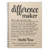Carnet Personalized Difference Maker Definition (Devant)