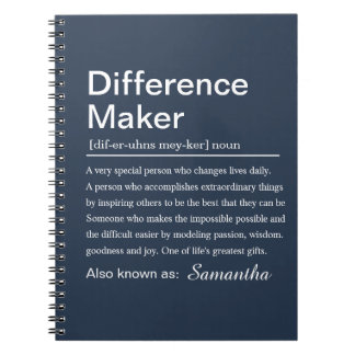 Carnet Personalized Difference Maker Definition Custom