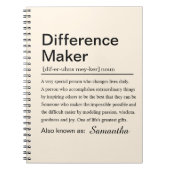 Carnet Personalized Difference Maker Definition Custom (Devant)