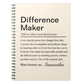 Carnet Personalized Difference Maker Definition Custom