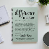 Carnet Personalized Difference Maker Definition Gift