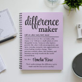 Carnet Personalized Difference Maker Definition Thank You